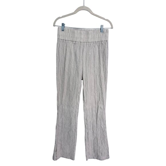 Maniere De Voir Pants - Maniere de voir cream linen straight leg crinkle pants size US small quiet luxur